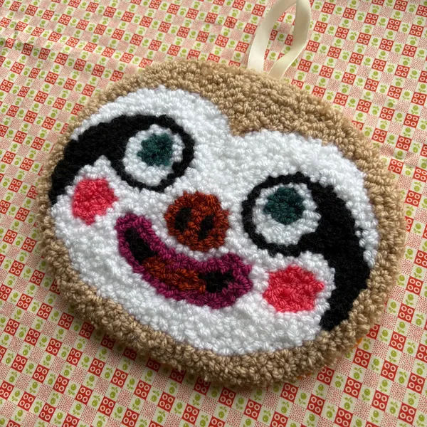 Leif - handmade punch needle textile art by Courteney Textiles