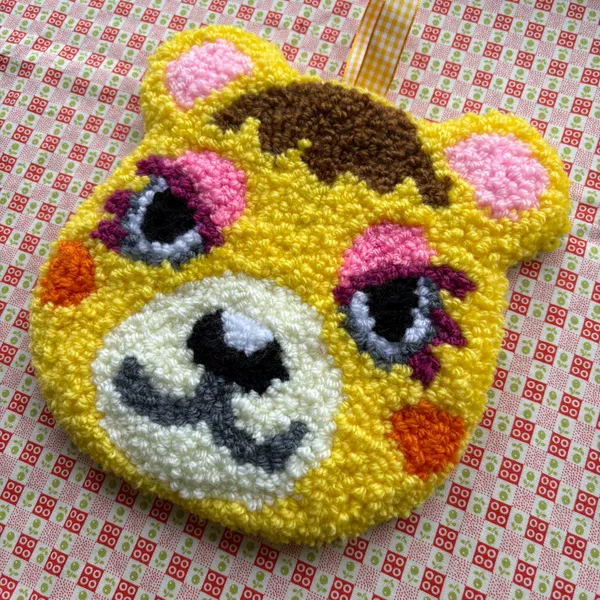 Tammy - handmade punch needle textile art by Courteney Textiles